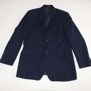 Pronto Uomo Men's Suit Jacket Size 41 Long Navy Blue 100% Wool 2 Button Blazer